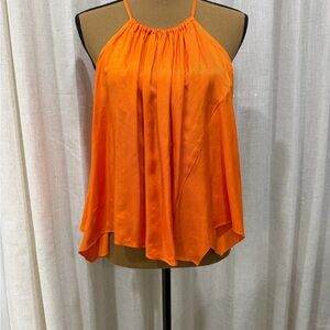 Maeve Vibrant Orange Halter Blouse